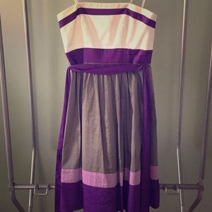 max and cleo color block strapless dress